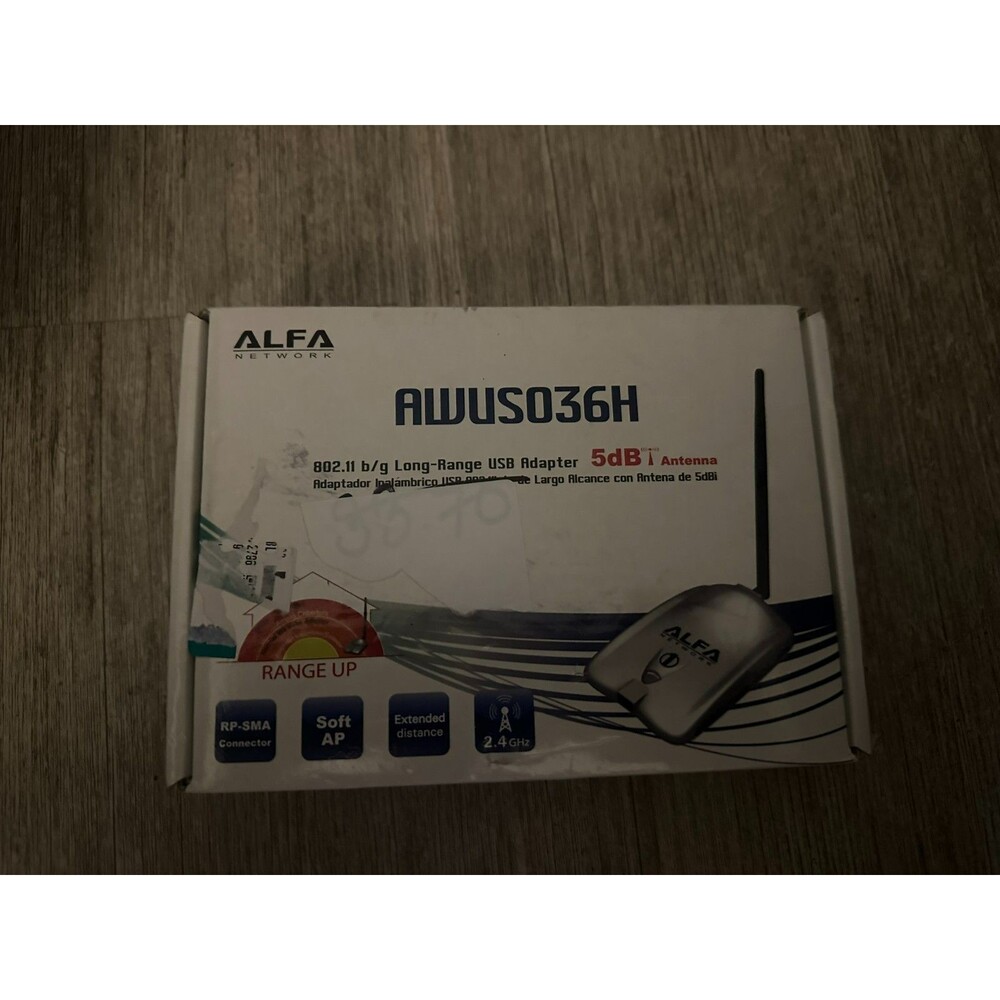 Alfa AWUS036H Wireless Adapter New Sealed